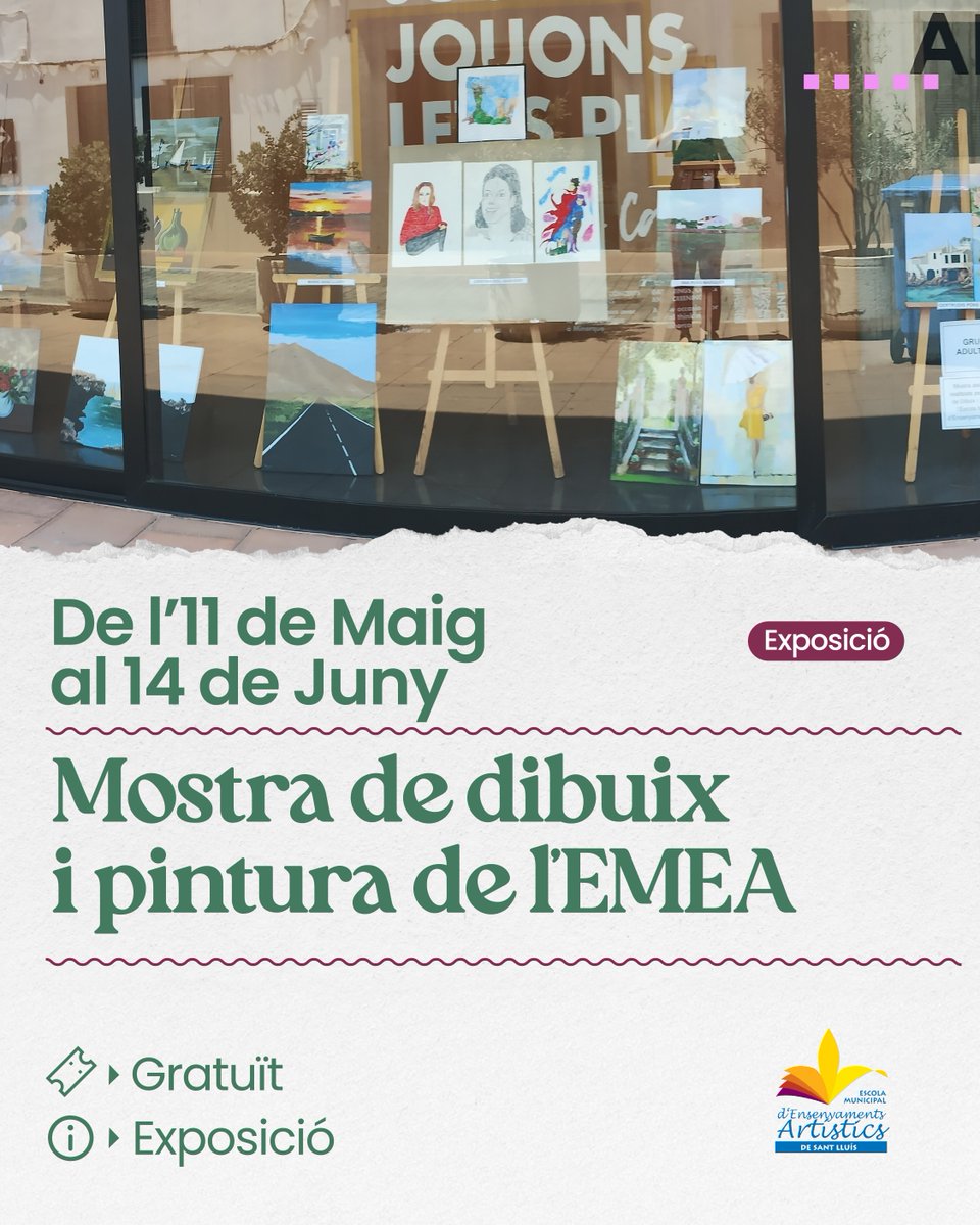 SPAlbertCamus's tweet photo. 🗣️ Mostra de Dibuix i Pintura de l’EMEA

📅 11 de maig a 14 de juny
📍 Sala 1 | TP

Mostra dels treballs de l’alumnat de Dibuix i Pintura de l’EMEA, un recorregut pel seu procés creatiu al llarg del curs.

Descobreix tota la programació a 👉 https://t.co/wgZFOkpA24 https://t.co/MMR9Hek8kg