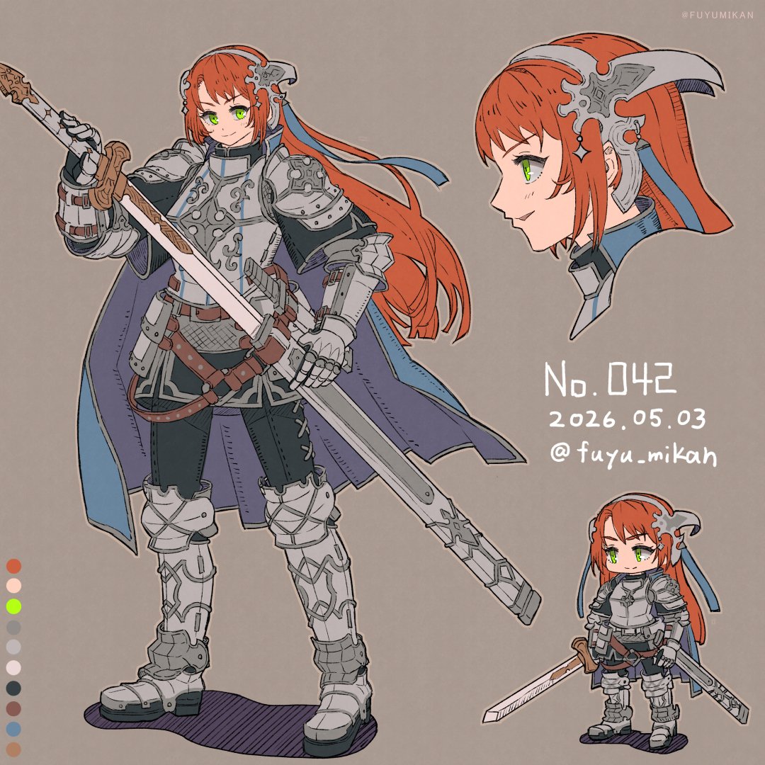 fuyu_mikan's tweet image. character idea sketch【No.042-帝国の女騎士】
好物のパンをたくさん食べる為に仕官。部隊を任されてからは部下によくパンを奢っている。
#100枚キャラ描いたらキャラデザの仕事が来る
#OC #doodle