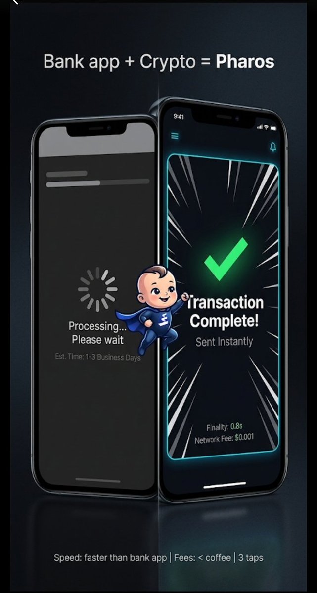 DAY 4 ✨ 

What’s Pharos $PROS?

It puts real stuff like bonds, payments, stablecoins on-chain. 30k TPS, done in under a second. 

Built for big companies and normal people. Not here to kill Ethereum - just doing what Ethereum can’t yet.
<a href="/pharos_network/">Pharos | Mainnet Arc</a> <a href="/Kiwi_Nod/">KiwiNod</a> ✨