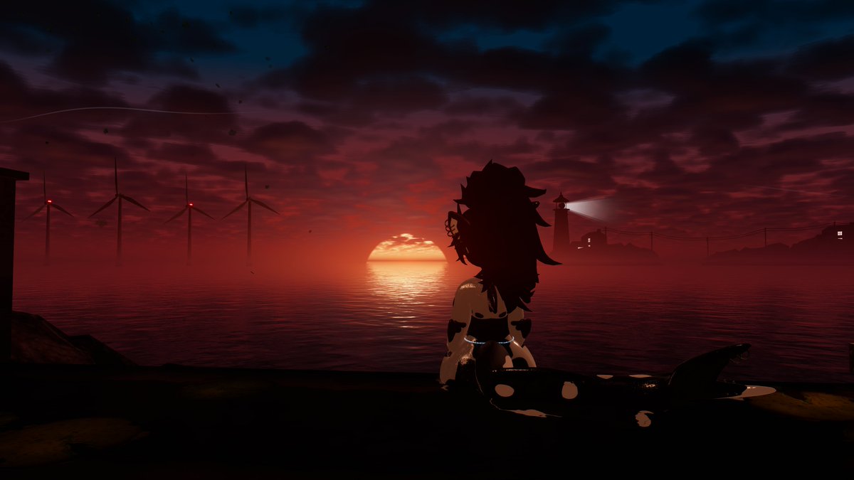 glepglorpglorp's tweet image. This sunset is so beautiful vro... ||📸: @FluffnMuffin || #sabrean #shark #vrc