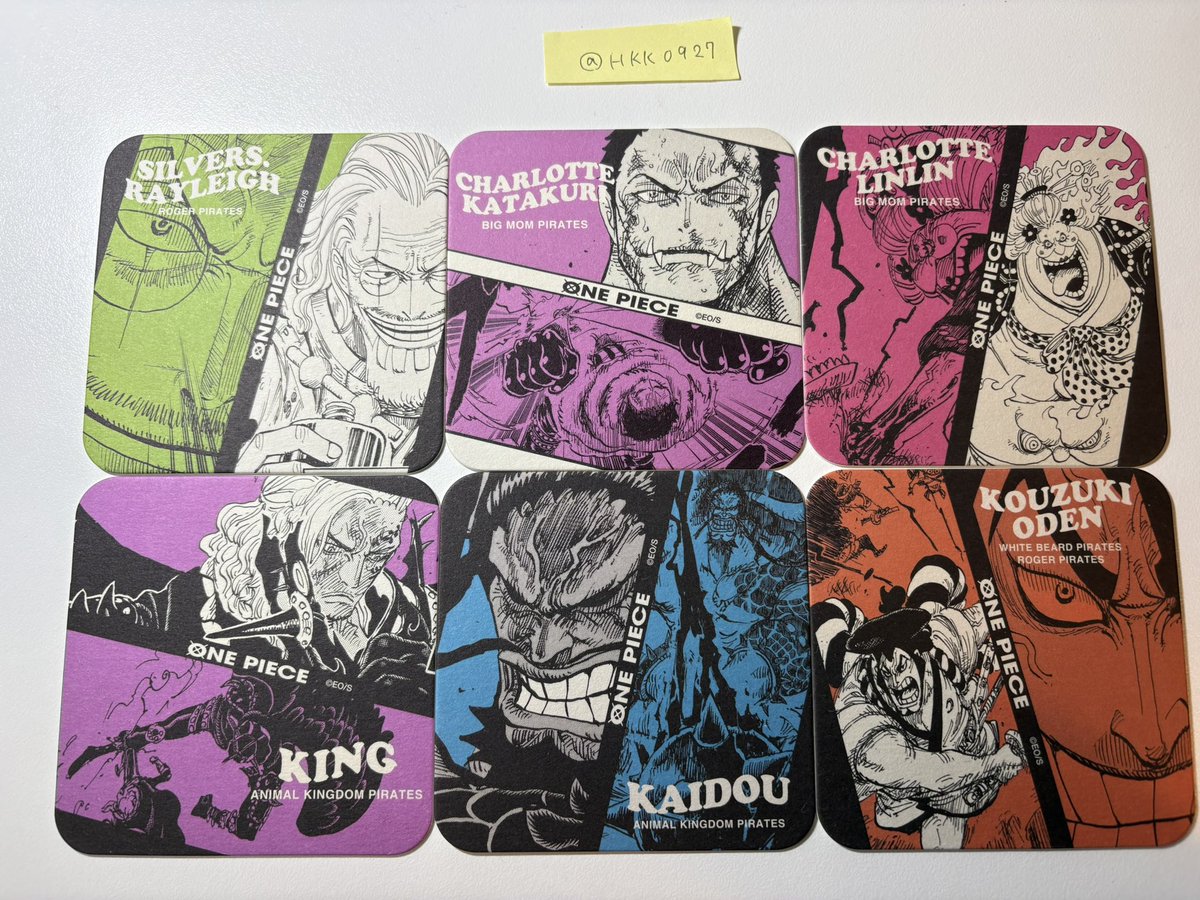 Hkk0927's tweet photo. 〖交換〗 ワンピースアートコースター第5弾

譲→ルフィ ウソップ ゾロ ジンベエ エース ロー レイリー カタクリ シャーロット・リンリン キング カイドウ おでん  ルッチ ギャバン ヒョウ五郎 ゾロルッチ 

求→画像4サンジ(左＞右)

当方郵送希望です。
検索よりお気軽にお声がけください。 https://t.co/U3YrKlHm7y