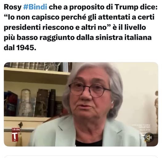 FaniSimonu34434's tweet photo. É DISGUSTOSO che un personaggio politico, quale #RosyBindi, nota per la sua stretta vicinanza nonché appartenenza all'"#AreaCattolica", desideri la RIUSCITA⤵️ di un "attentato mortale"per un avversario politico di ideologia diversa dalla sua (#Trump).
La Segr #Schlein si distanzi https://t.co/ZlrAlmhPoF