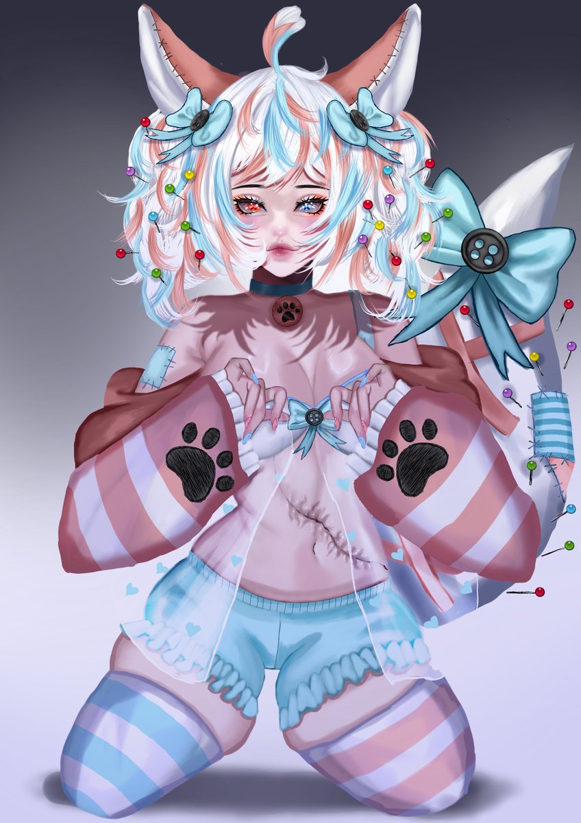 👁️🎀 Michaela 💙 Sleepy Cat Girl (?) Vtuber tweet media