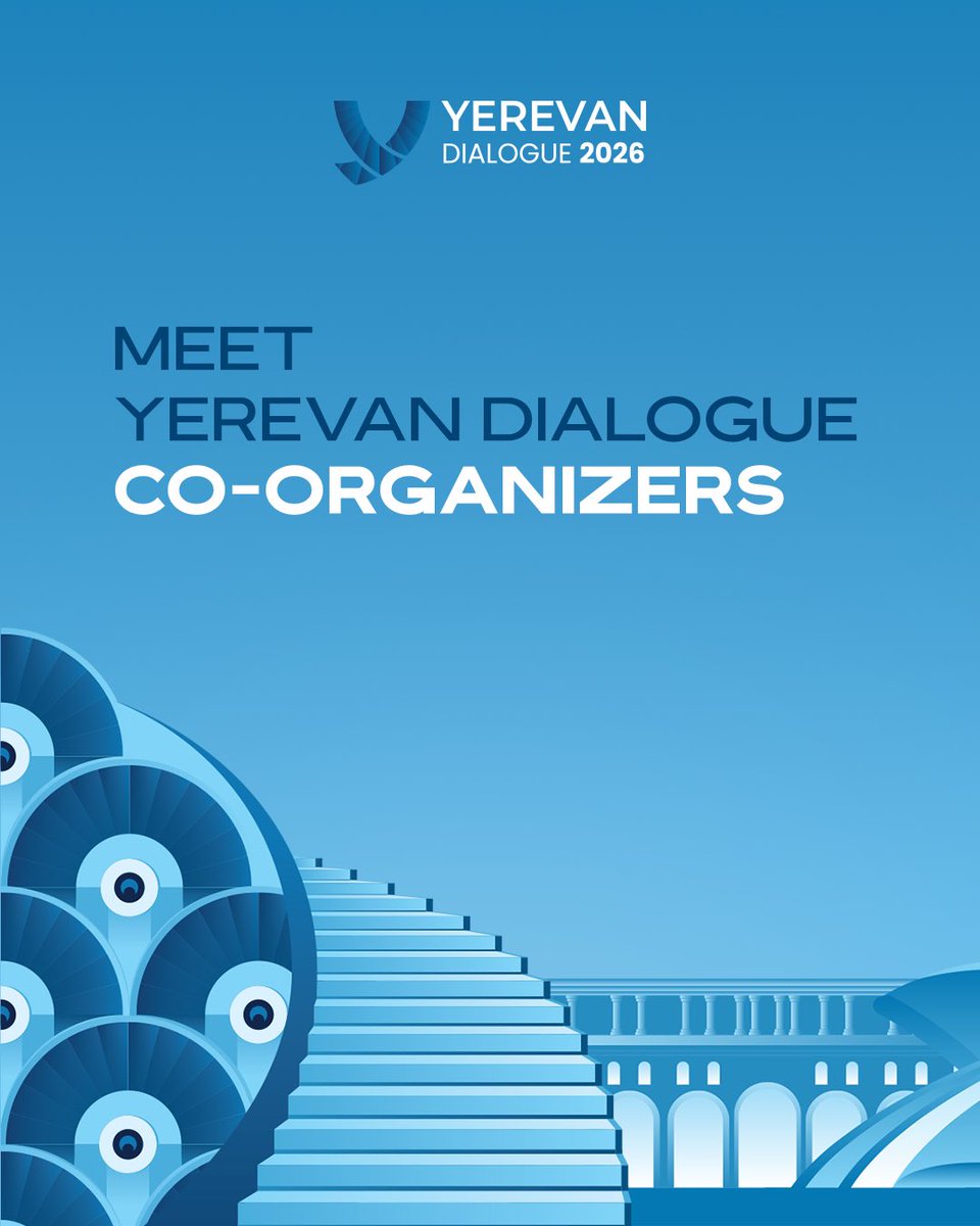 YerevanDialogue's tweet photo. Meet  #YEREVANDIALOGUE Co-Organizers! 🌍🤝

Yerevan Dialogue 2026 - bringing together global partners to shape the conversations that matter: https://t.co/WK4qPU2PCL