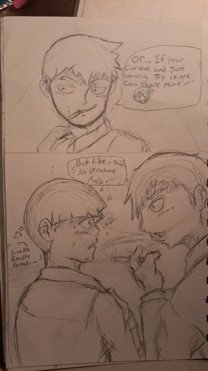 EssenceOfShow's tweet photo. Master Reigen slowly helping his student warm up to trying new things
Page 6
(Mob Psycho 100) https://t.co/HT7zpzM6bv