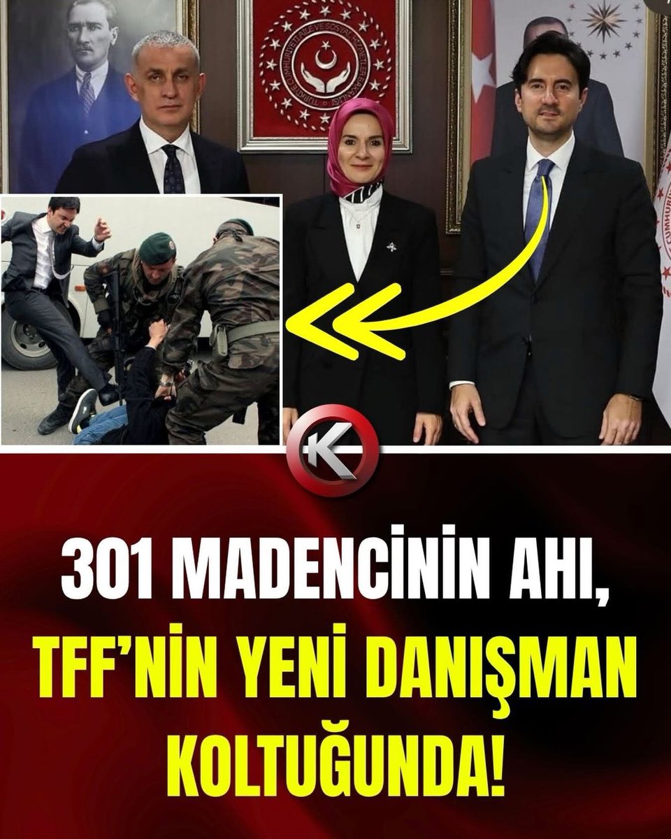 CHMelih's tweet photo. #TFF Soma’da yerdeki madenciye tekme atmasıyla bilinen #YusufYerkel, Türkiye Futbol Federasyonu Başkanı İbrahim Hacıosmanoğlu’na Başdanışman olarak görevlendirildi.! #Alibaba40Haramiler 🤮🤮🤮 https://t.co/AU5kO9T7kC
