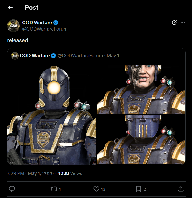 R4DI4RT's tweet image. @CODWarfareForum I thought it looked familiar ...
@Treyarch @Callofduty #callofduty #blackops7
The new T.E.D.D. bundle reminds me
of the good old Days of @utgame 2004  !
(Race: #Cybernetic Model: #Virus / #Cyclops )
#unrealtournament