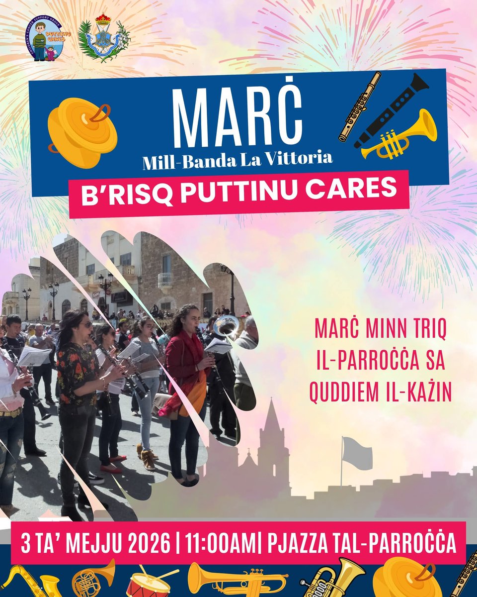 TonyFarrugia_1's tweet image. Our next feats of strength show will be held today at the Parish Square in Mellieħa on the 3rd of May at 12.30pm in aid of Puttinu Cares. This charity event is organised by Societa’ Filarmonica “La Vittoria” Mellieħa A.D. 1907 🙏🇲🇹💪

 #puttinucares #worldrecord  #malta