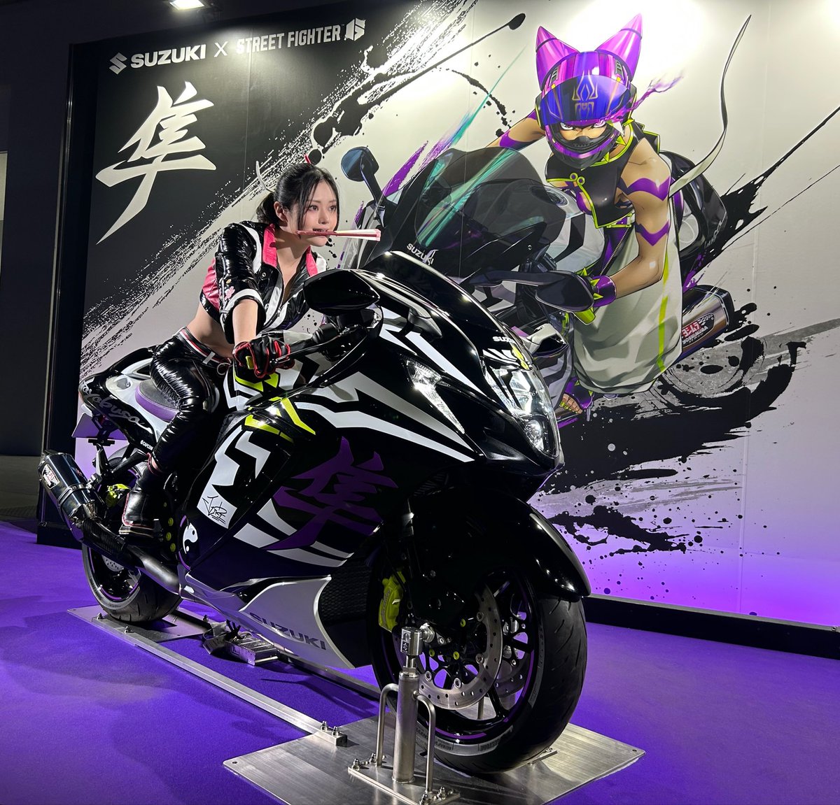 ライダースーツ舞✖️ジュリちゃんバイク #EVOJapan2026 #EVOJ26格