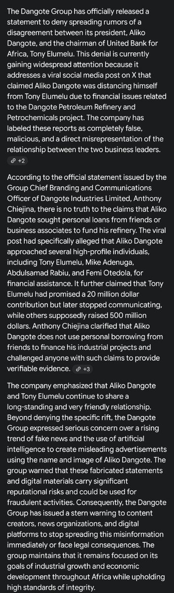 sixvice's tweet image. #Dangote #Group #elumelu #rift #Denial