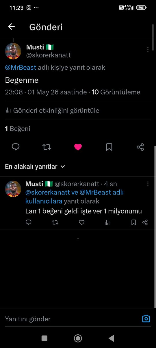 skorerkanatt's tweet photo. @MrBeast 1 like https://t.co/utPDWVbpGf