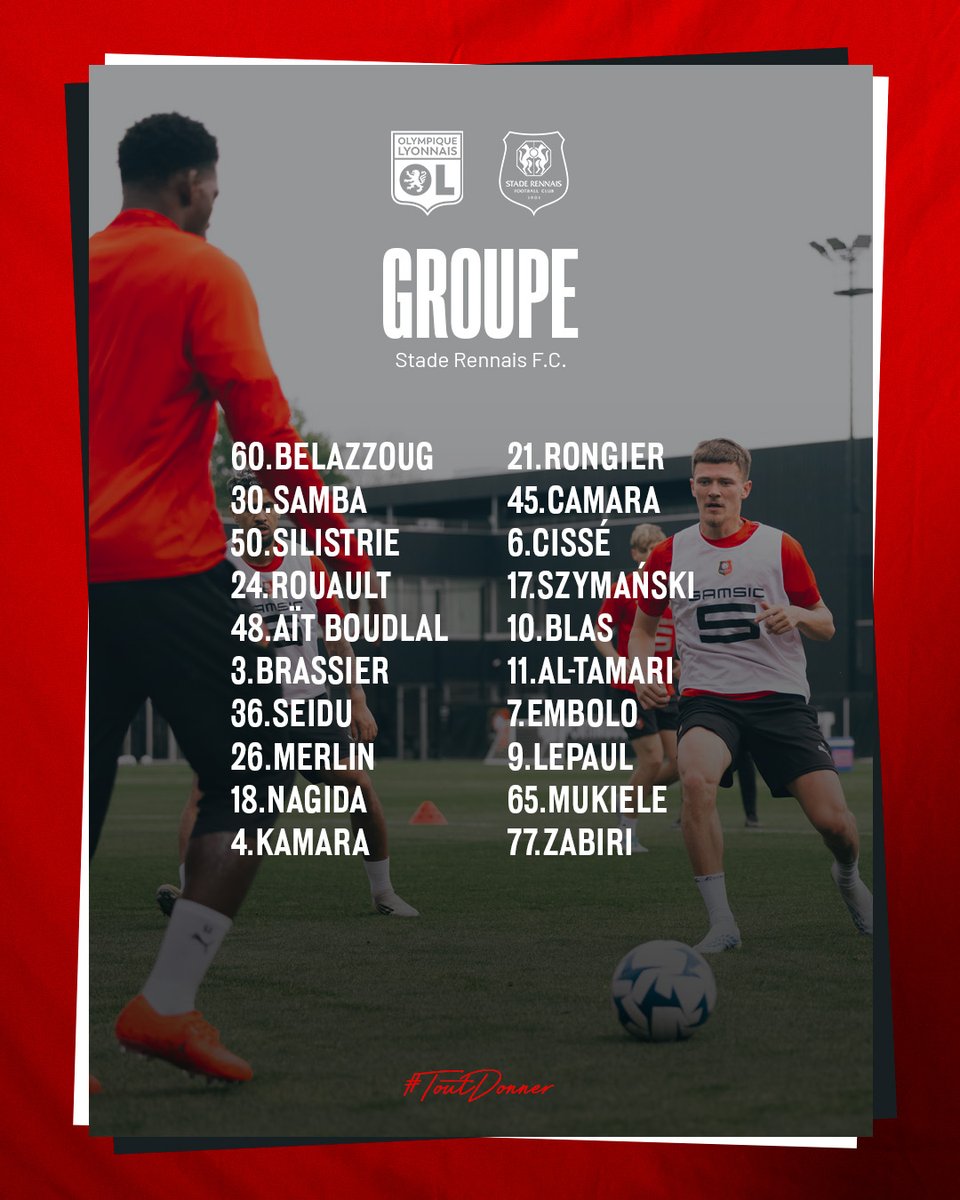 Le groupe face à Lyon 📋

#OLSRFC