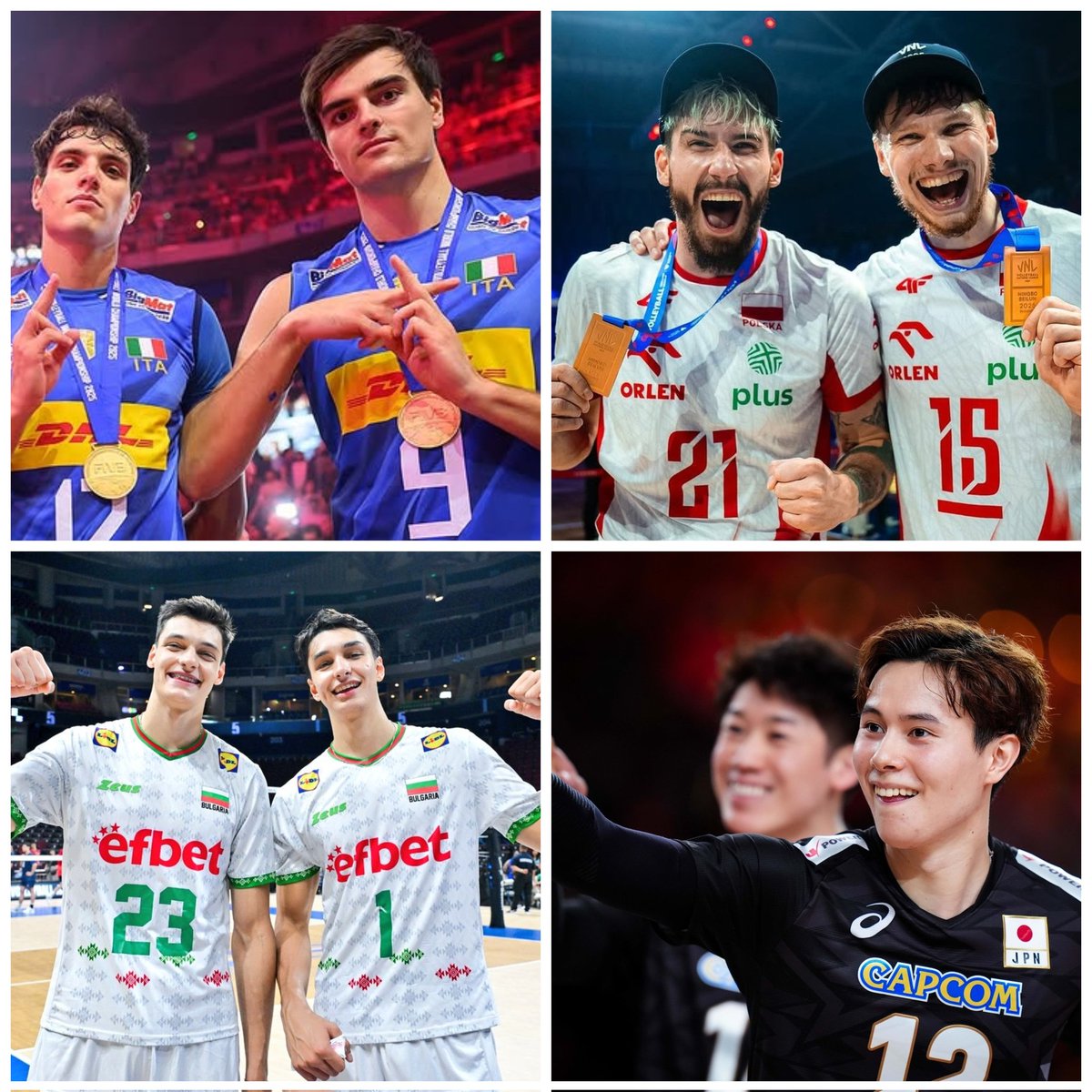 Jakub110Jakub's tweet photo. ❗️ SEZON REPREZENTACYJNY 2026!

Poniżej listy poszczególnych nacji, które opublikowały już swoje pełne kadry na sezon reprezentacyjny 2026:

📌 POLSKA 🇵🇱

⚫️ Bakaj, Bień, Firlej, Komenda, Przybyłkowicz, Serafin
🟡 Bołądź, Dulski, Gajek, Gomułka, Nasewicz, Sasak
🟠 Fornal, Gierżot, Grabek, Kiedos, Leon, Sawicki, Semeniuk, Szalpuk, Szymański, Śliwka, Zych
🟣 Bieniek, Jakubiszak, Kochanowski, Lemański, Majchrzak, Markiewicz, Nowak, Nowak, Poręba
⚪️ Ciunajtis, Fijałek, Granieczny, Kędzierski, Popiwczak.

📌 WŁOCHY 🇮🇹

⚫️ Giannelli, Sbertoli, Porro, Boninfante, Fanizza, Argilagos
🟡 Romanò, Rychlicki, Bovolenta, Guzzo, Frascio
🟠 Michieletto, Porro, Bottolo, Sani, Lavia, Orioli, Rinaldi, Magalini, Gardini, Ichino
🟣 Russo, Gargiulo, Sanguinetti, Mati, Comparoni, Galassi, Cortesia, Mosca, Truocchio, Pellacani
⚪️ Balaso, Pace, Laurenzano, Staforini, Catania, Loreti.

📌 FRANCJA 🇨🇵

⚫️ Brizard, Tizi, Gill
🟡 Faure, Boyer, Feral
🟠 Clévenot, Henno, Henno, Pothron, Carle, Pujol
🟣 Huetz, Seddik, Iyegbekedo, Mare, Gueye, Magnin
⚪️ Diez, Ramon.

📌 SŁOWENIA 🇸🇮

⚫️ Kožar, Najdič, Pernuš, Planinšič, Predar
🟡 Mujanović, Oman, Sešek, Štern
🟠 Bošnjak, Bračko, Cestnik, Marovt, Možič, Ranc, Slatinšek, Slatinšek, Sen, Štern, Urnaut
🟣 Fink, Kozamernik, Kržič, Kržič, Legen, Pajenk, Štalekar
⚪️ Kovačič, Okroglič.

📌 JAPONIA 🇯🇵

⚫️ Fukatsu, Sekita, Kawahigashi, Eiro, Shimokawa
🟡 Nishida, Miyaura, Nishiyama, Keihan, Yamada
🟠 Otsuka, Arai, Tomita, Ran, Ishikawa, Kai, Alain, Goto, Kudo, Kawano, Ichinose
🟣 Onodera, Yamauchi, Kentaro, Murayama, Nishimoto, Larry, Asano, Miwa, Nishikawa, Sato, Ito
⚪️ Ogawa, Sonae, Yamamoto, Takeda, Takahashi.

📌 ARGENTYNA 🇦🇷

⚫️ De Cecco, Sánchez, Giraldo, Arquez, D’Aversa
🟡 Kukartsev, Gómez, Denis, Gay
🟠 Palonsky, Vicentín, Martínez, Luengas, Armoa, López, Conde, Díaz, Debonis
🟣 Loser, Ramos, Zerba, Gallego, Maciel, Salazar
⚪️ Massimino, Arroyo, Trucco, Albrecht.

📌 BUŁGARIA 🇧🇬

⚫️ Stanchev, Zhekov, Telskiyski, Nikolov, Palev
🟡 Antov, Dimitrov, Dimitrov
🟠 Nikolov, Asparuhov, Garkov, Tatarov, Bardarov, Karyagin, Velichkov, Aleksov, Atanasov, Zhelev, Valchinov, Kamenov
🟣 Grozdanov, Nachev, Damyanov, Petkov, Kolev, Buchkov, Petkov
⚪️ Kolev, Dobrev, Botev, Petrov.

📌 SERBIA 🇷🇸

⚫️ Jovović, Todorović, Batak
🟡 Nikolić, Sosa, Masulović
🟠 Kujundzić, Perić, Brborić, Kulpinac, Marinović, Ubiparić
🟣 Nedeljković, Masulović, Stefanović, Kokeza, Rudić
⚪️ Negić, Ristić.

📌 KUBA 🇨🇺

⚫️ Thondike, Gomez, Taboada, Flaquet, Chirino
🟡 Masso, Gonzalez, Martinez, Fuentes, Romero
🟠 Lopez, Yant, Cardenas, Diaz, Andreu, Camino, Larrea, Marti, Felix, Reyes
🟣 Simon, Wilson, Concepcion, Fiel, Suarez, Contretas, Pedroso
⚪️ Cruz, Vives, Hernandez, Espinosa, Mario.

📌 TURCJA 🇹🇷

⚫️ Kaya, Yenipazar, Karahan
🟡 Adis, Dilmenler, Gürbüz
🟠 Bayram, Mandıracı, Yüksel, Mirza
🟣 Baltacı, Tümer, Bülbül, Matic
⚪️ Bayraktar, Hatipoğlu.

📌 UKRAINA 🇺🇦

⚫️ Szczytkow, Sinica, Ewstratow.
🟡 Bojko, Tupczij, Tonkonog.
🟠 Kowalow, Połujan, Płotnycki, Kisiliuk, Janczuk, Nałożny.
🟣 Semeniuk, Drozd, Czeleniak, Wełecki, Czerwatiuk, Szczurow.
⚪️ Pampuszko, Bojko.

📌 BELGIA 🇧🇪

⚫️ D'Hulst, Valkiers, Hoyweghen, Stoliar, Ponseele, McCluskey, Looveren
🟡 Reggers, Dermaux, Vandecruys, Vleeschhauwer, Hubert, Paridaens
🟠 Deroo, Rotty, Perin, Plaskie, Baetens, Fransen, Lallemand, Vande Velde,, Coppieters, Strobbe, Looveren, De Leeuw, Vandecaveye
🟣 Coolman, D'Heer, Fafchamps, Lips, Lenner, Elsen, Genechten, Colson, Rauwoens, Vanbroekhoven, Verbuyst, Verhamme, Wolters, Vlahovic, Cardillo
⚪️ Lantsoght, Lechien, Verwimp, Verwimp, Perin, Deroey.

📌 IRAN 🇮🇷

⚫️ Arshia, Kokjili, Karimi, Ali, Davoodipur, Abbasi
🟡 Amin, Hajipour, Saadat, Ariakhah, Golzadeh, Delavari, Mambini, Niazi
🟠 Sharifi, Poriya, Esfandiar, Haghparast, Nasri, Salehi, Daneshdoust, Hosseini, Reza, Alireza, Mosafer
🟣 Valizadeh, Kazemi, Isa, Jelveh, Batani, Niazi, Mehrabi, Taha, Sarlak, Ahmadi, Abadi, Hassan
⚪️ Reza, Salehi, Tabatabaei, Khojasteh, Hajikalateh.

Foto: Volleyball World
#VNL2026