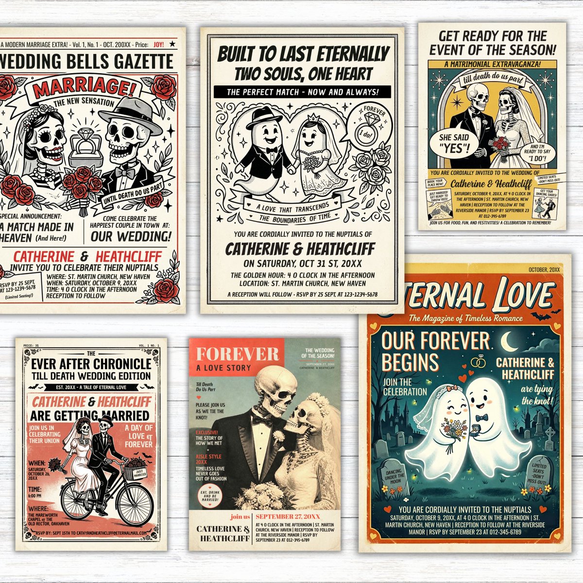 BridalDreamland's tweet image. zazzle.com/collections/ti… via @zazzle #tilldeath #halloween #gothic #wedding
