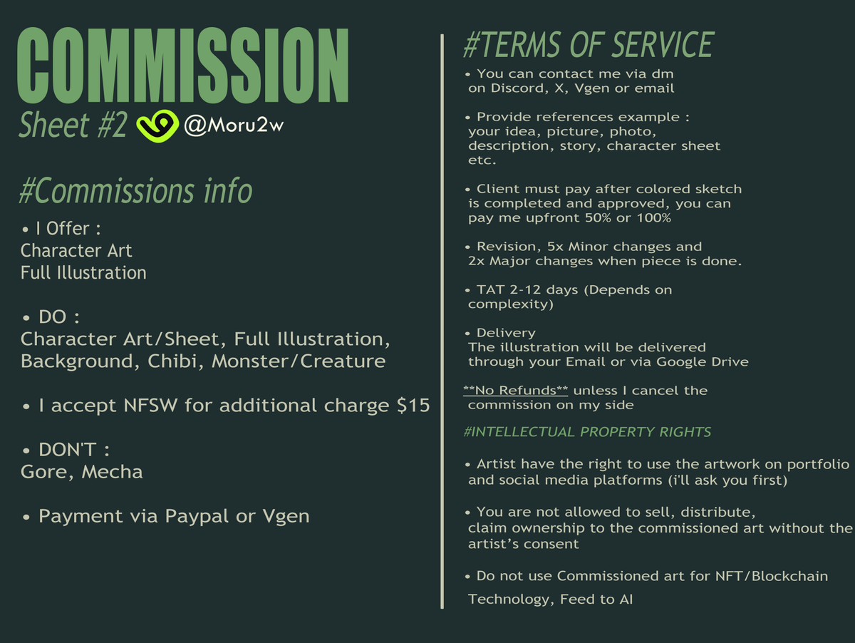 Moru2w | Comms open 1/3 tweet media