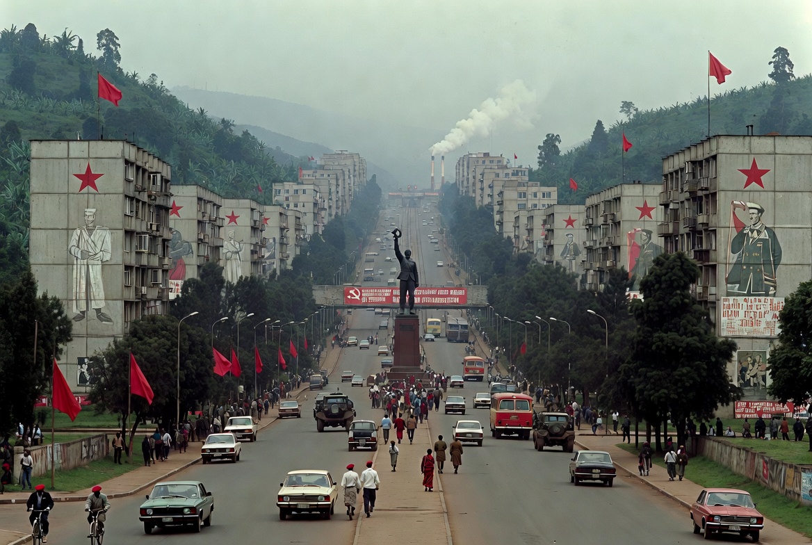 Leninville in Communist Rwanda around 1983.