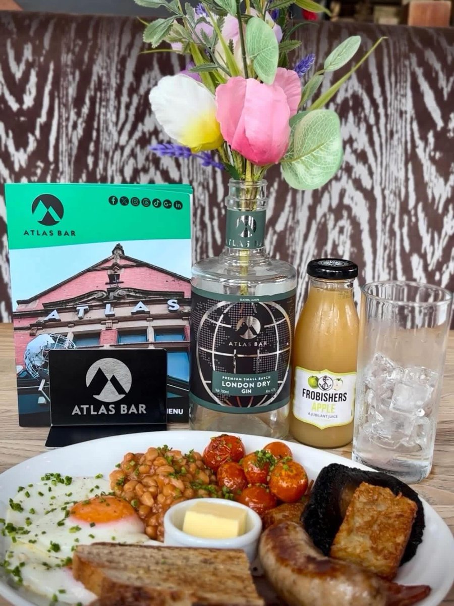 TheAtlasBar's tweet image. Charging up before the match, #Manchester? Our full English, freshly made, is the best way to do it! Vegetarian and Vegan options available too