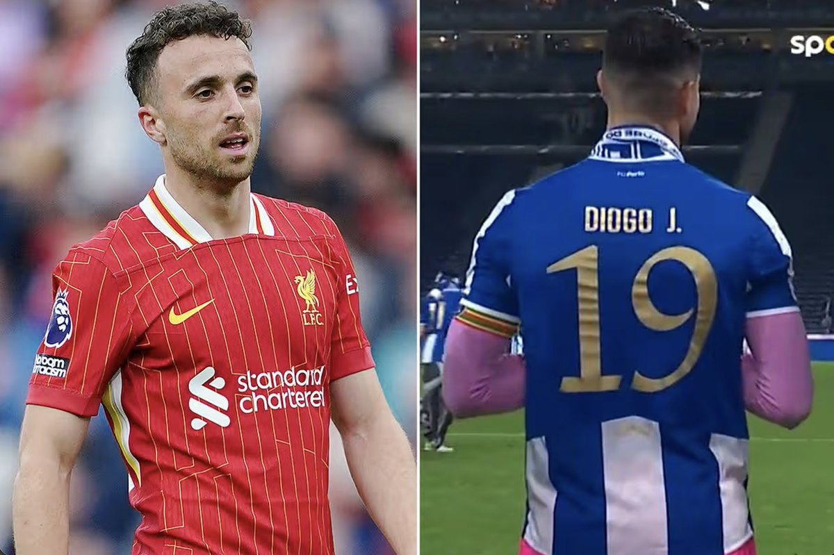 Quand Diogo Costa 🇵🇹 choisit de porter un maillot avec « Diogo Jota 🇵🇹 19 » après avoir remporté le championnat avec le FC Porto 💙😢🕊️