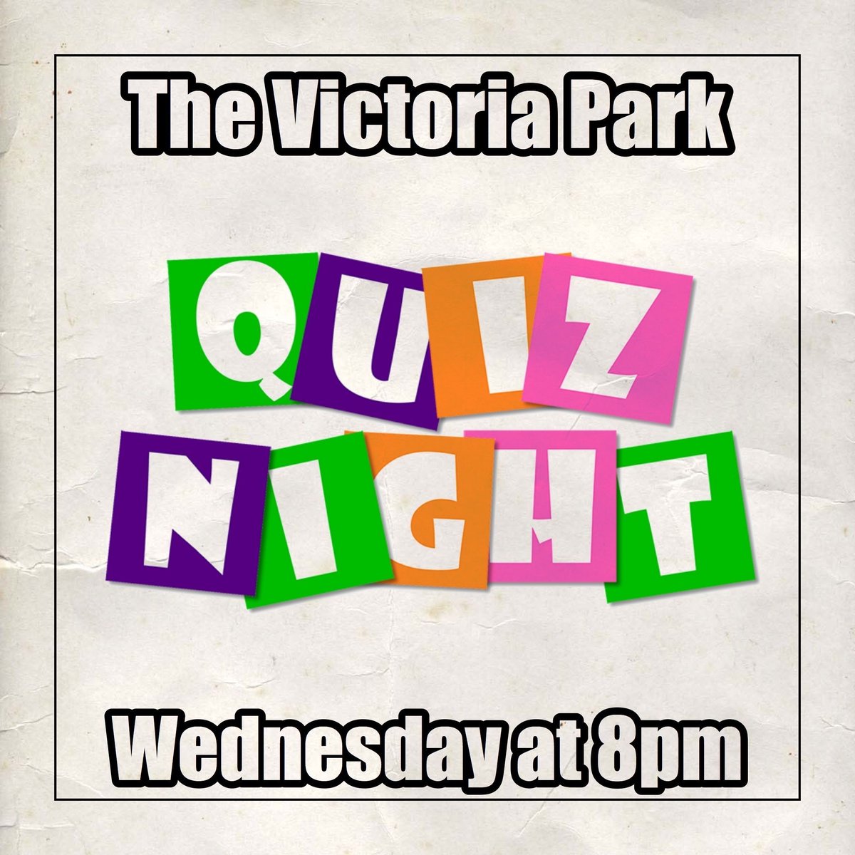 QuizzicalQuiz's tweet image. Join us on Wednesday at #TheVictoriaPark in BS3, #Bristol for our next #QuizNight! 8pm start for our #GeneralKnowledge #Quiz with bar tabs to be won