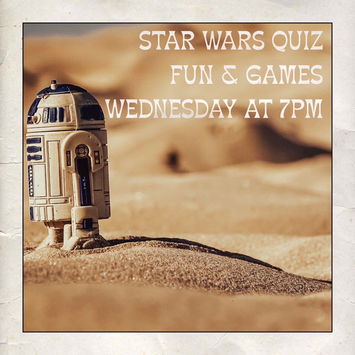 QuizzicalQuiz's tweet image. Join us on Wednesday at #FunAndGames in #Trowbridge for our next #QuizNight! 7pm start for our #StarWars #Quiz with games &amp;amp; free entry