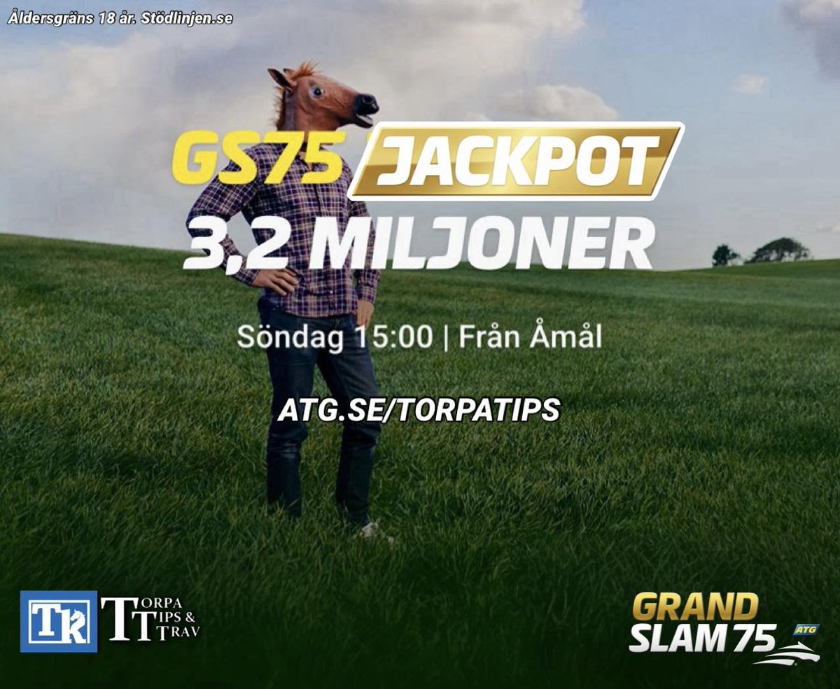 Jackpot på GS75 Åmål i dag! 
Mina preliminära rader finns uppe 👇 atg.se/butik/torpatip…