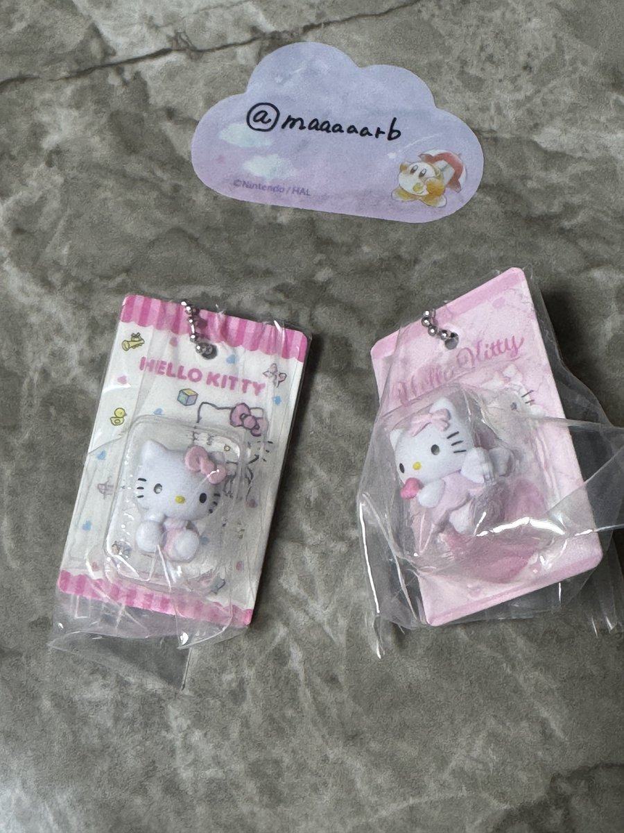 maaaaarb's tweet photo. サンリオ パッケージ ミニチュア コレクション ガチャ 交換

譲
パッケージミニチュアコレクション
ハローキティ（エンジェル、ベビー）

求
パッケージミニチュアコレクション
ウサハナ　無限

さいたま市手渡しor郵送
お気軽にコメントください🎀 https://t.co/RxWdWvnXzO