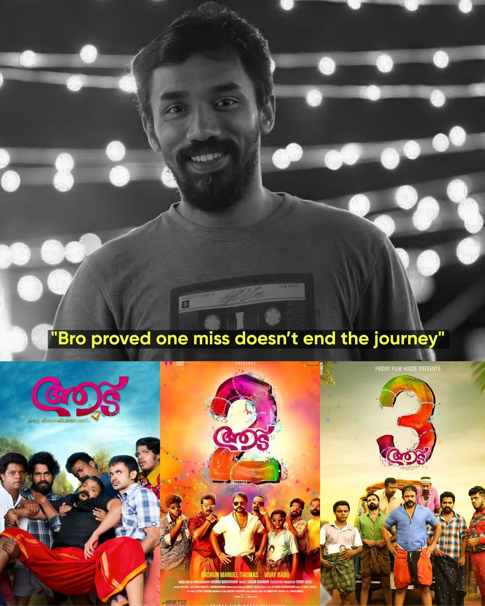 kallanaesthetic's tweet image. From a slow start to a full-on cult 🐐🔥

Midhun Manuel Thomas built this over time, and with Aadu 3 the madness hits different 💥

Shaji Paappan &amp;amp; gang back with pure chaos 👀
Fun ride, solid BGM, sharp visuals 🔁

Now streaming on ZEE5 🚨

#Aadu3 #MalayalamCinema #ZEE5