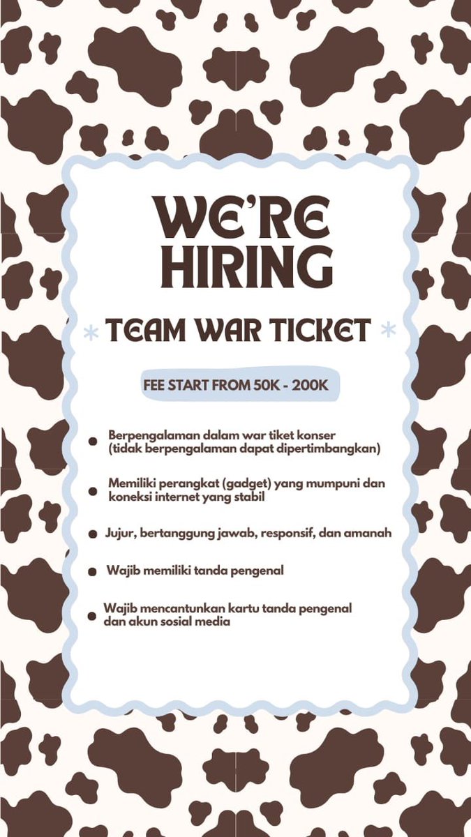 matchaahengg's tweet image. YUKK GUYSS🤗🤗
untuk apply klik link berikut ini

forms.gle/9EftrPjDBgV2B6…
#wfh #freelance #wartiket