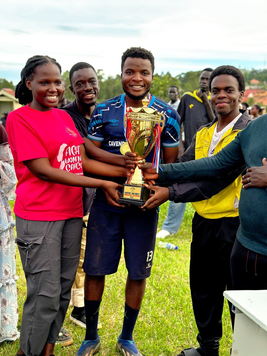 CUUguildTweets1's tweet photo. From the final whistle to the trophy lift—moments that define greatness. 🏆
Congratulations Law Faculty, and big respect to Kingsgate Faculty for an outstanding run. ⚖️🙌

#Ministry of Games and Sports 17th Guild Government Cavendish University Uganda
#sports #CavendishUniversity https://t.co/TCby7RIo5p