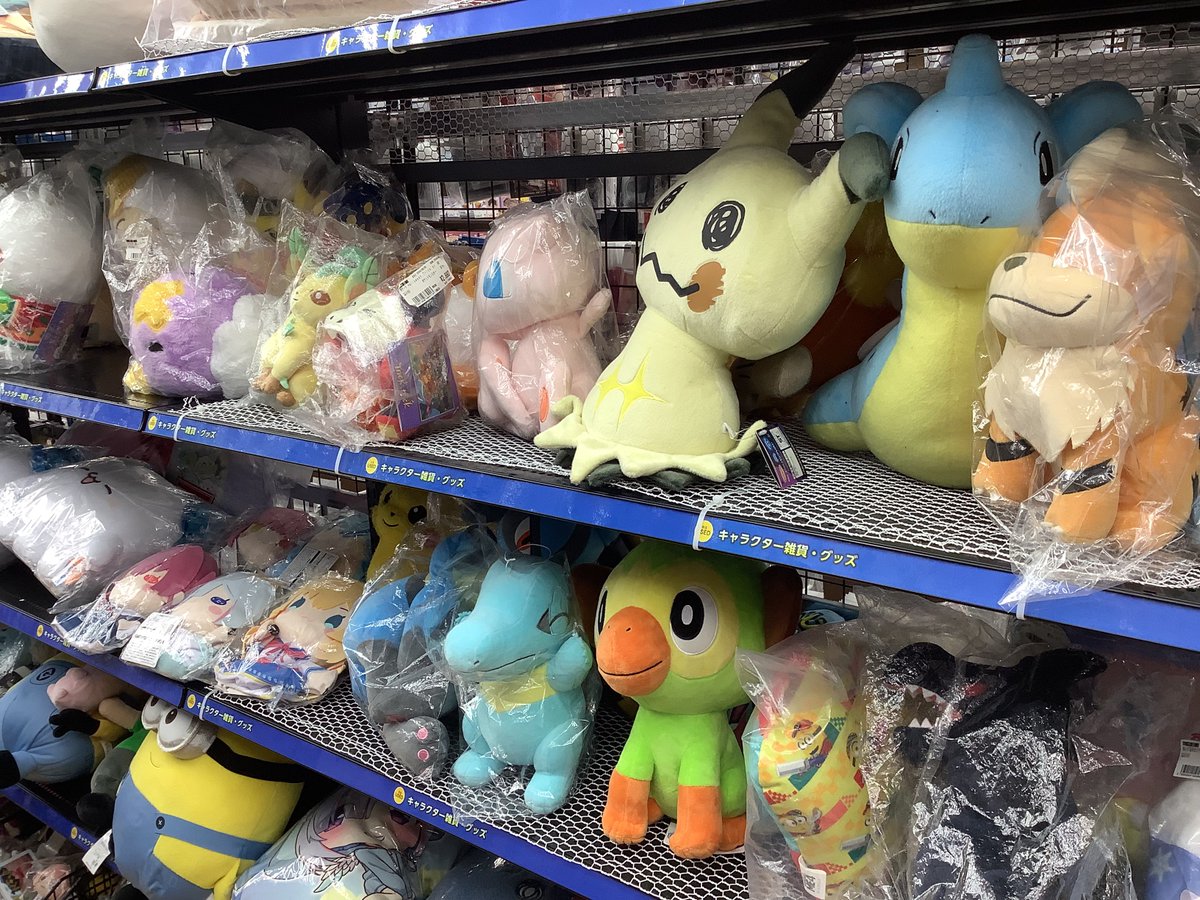 ポケモン、ちいかわ、ミニオンなどの人気コンテンツのぬいぐるみ売って