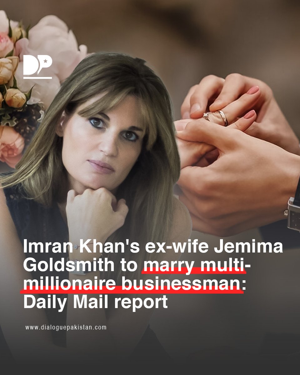 DialoguePak's tweet image. British screenwriter and producer Jemima Goldsmith is reportedly engaged to Irish-Australian financier Cameron O'Reilly after being in a relationship for over a year.

#DialoguePakistan #ImranKhan #ExWife #JemimaGoldsmith #Marry #MultiMillionaire #Businessman