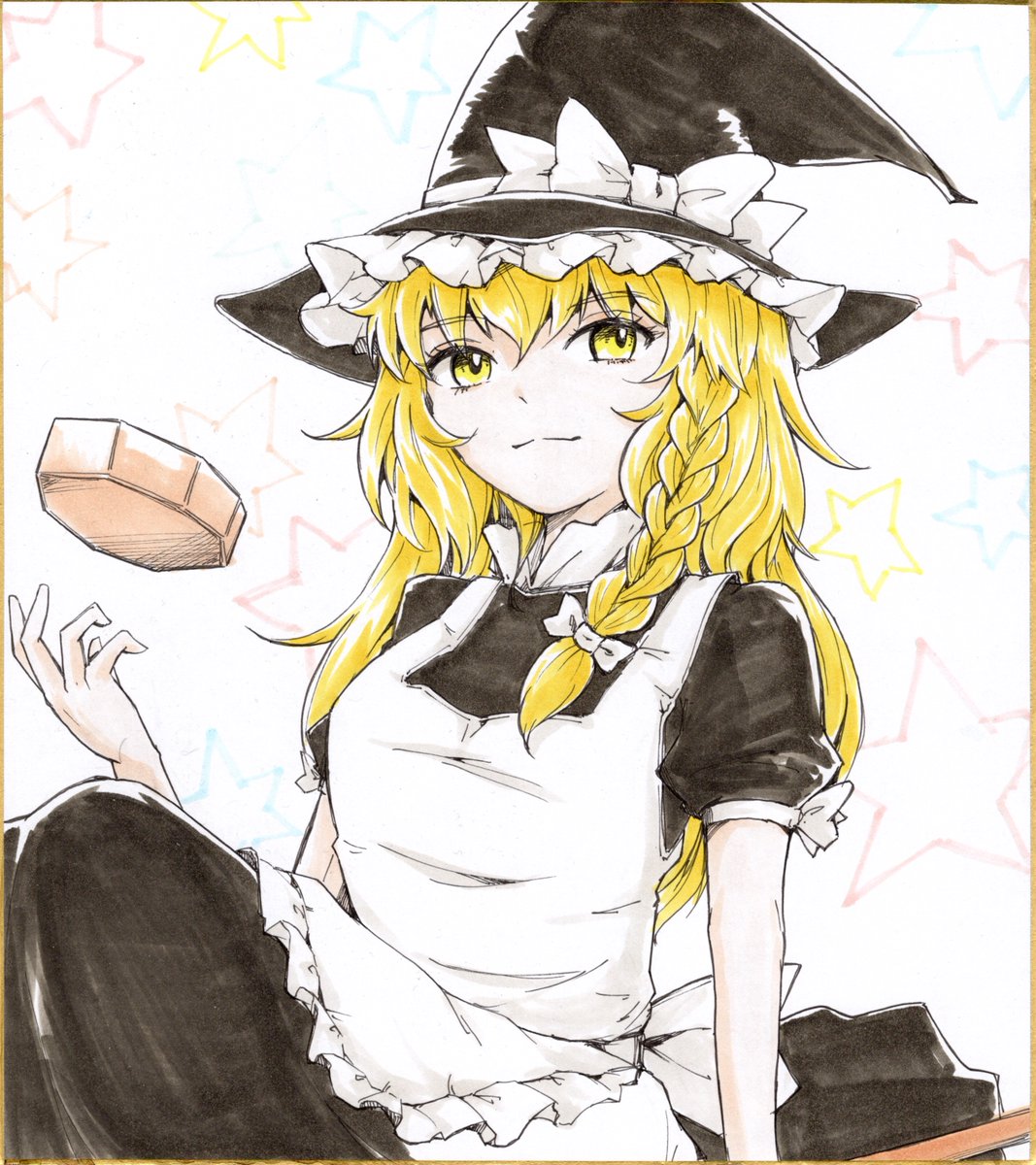 手描き色紙】 霧雨魔理沙