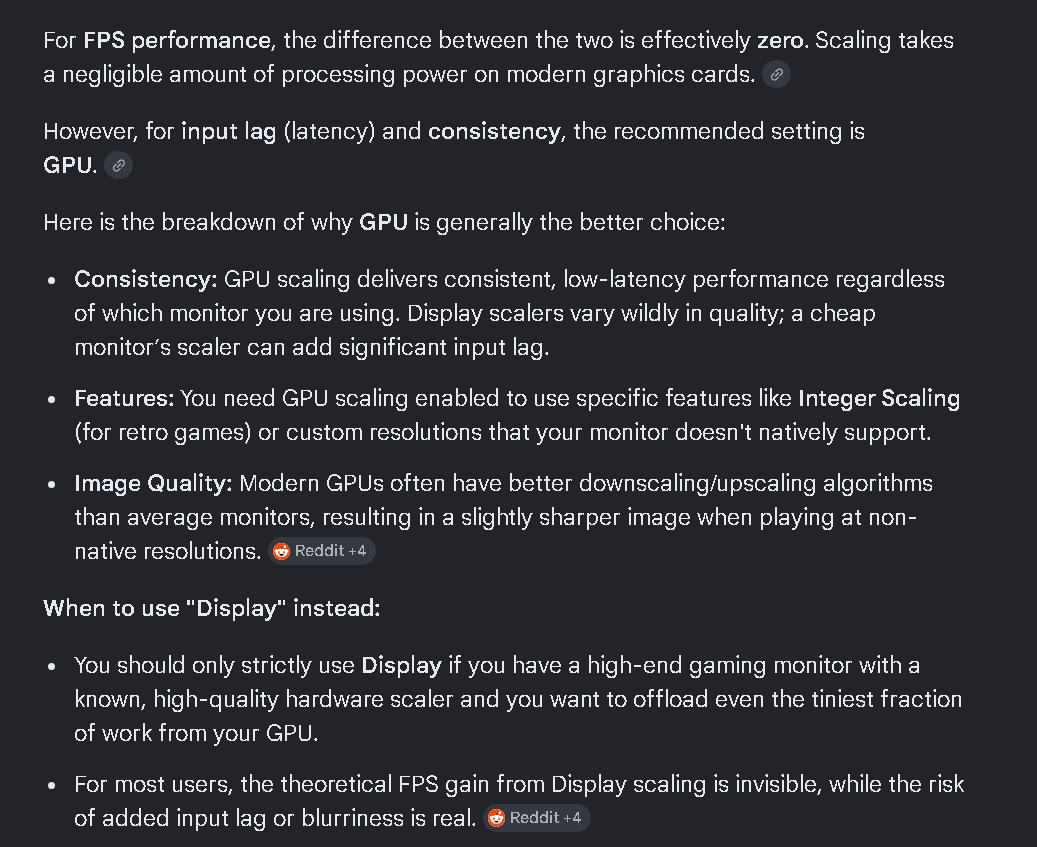 BoffR6's tweet photo. @Mullzau @Fabiotweaks Using Display as your scaling device causes input lag https://t.co/sidmYbNmco