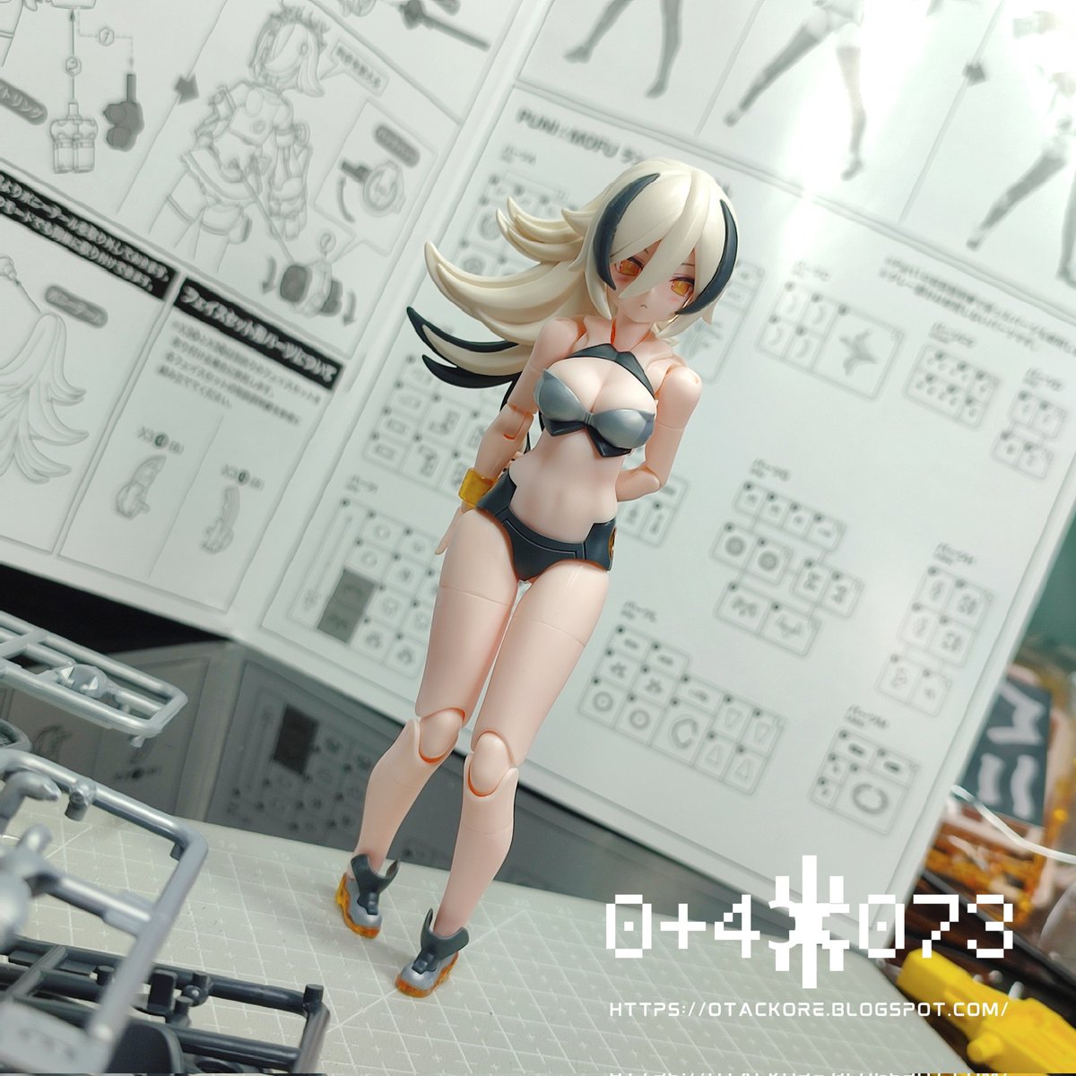 otackore's tweet photo. Megami Device: Puni⭐Mofu Gin Lang 🤍

My very first #Kotobukiya #MegamiDevice #MechaGirl kit! 

#PuniMofu #GinLang https://t.co/GMSkgRi1pA