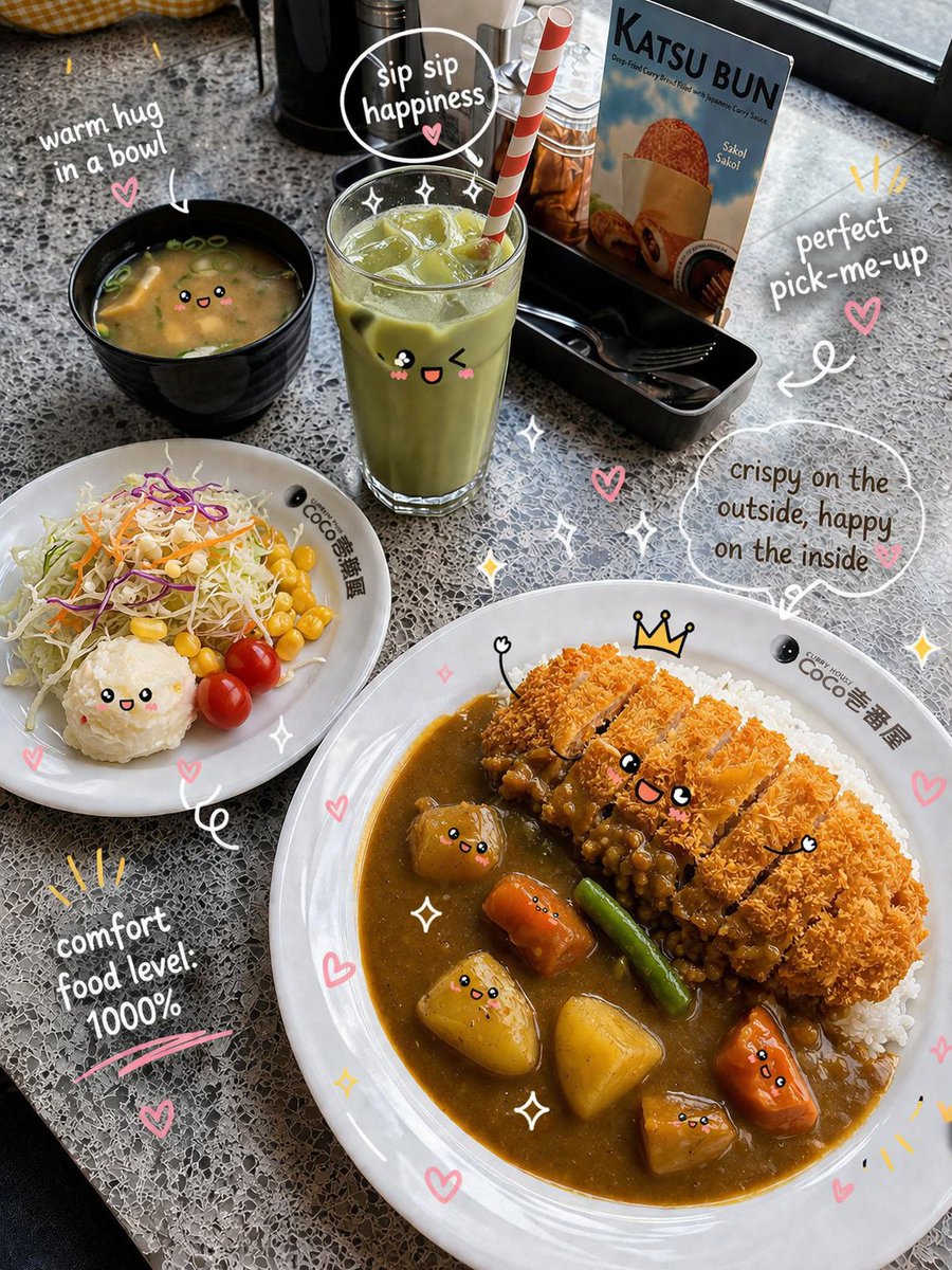 Golden Katsu Curry with Playful Charm - PromptGather image 1
