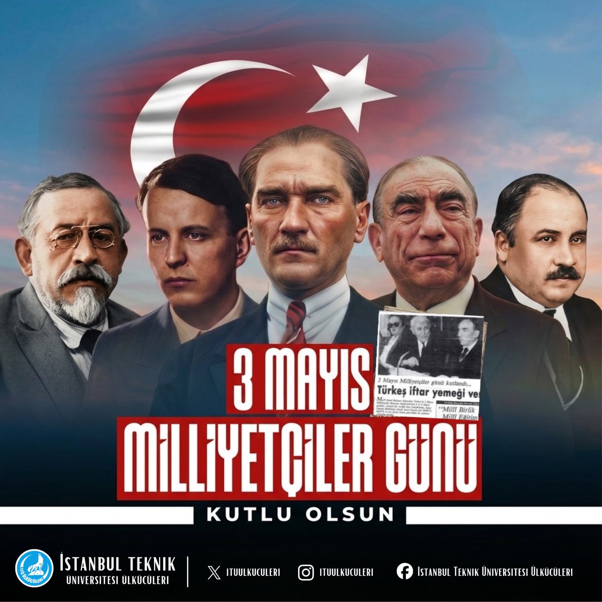 Taş kırılır, tunç erir ama Türklük ebedidir! 

Büyük Türk milletinin #3Mayıs Milliyetçiler Günü kutlu olsun.🇹🇷