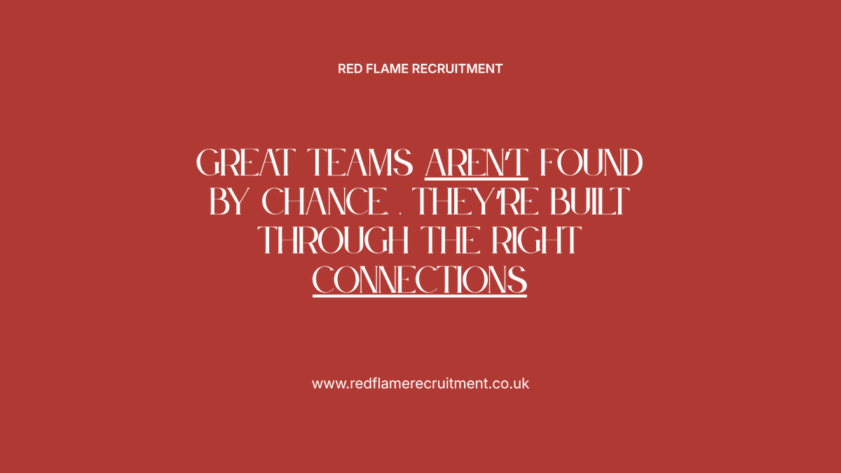 redflamerecruit's tweet image. Great teams aren’t built by luck, they’re built through meaningful connections and the right people coming together with purpose. That’s where strong recruitment makes all the difference.

#Recruitment #Hiring #TeamBuilding #TalentAcquisition #Leadership
