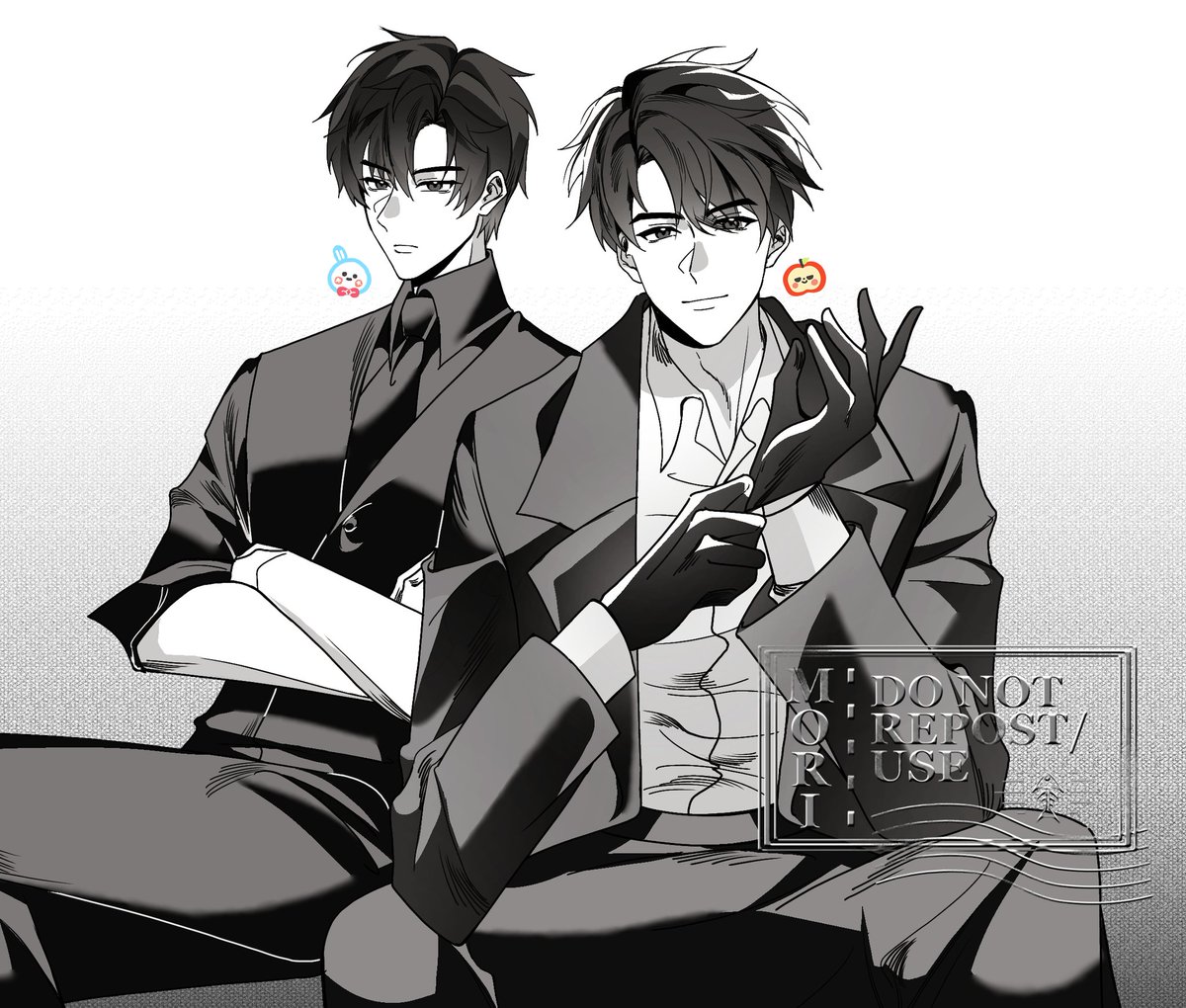 mormori030_'s tweet photo. Childhood friends ❄️&amp;🍎

#LoveandDeepspace #恋と深空
#Zayne #Caleb #マヒル #レイ https://t.co/eVgILYLhkB