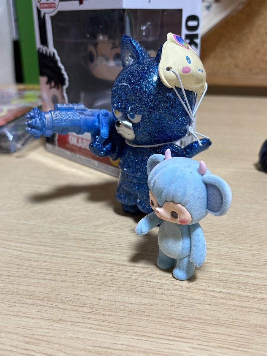 garakuta190's tweet image. 「ガトリングもってるけど こわくないよぉ〜」「キャストオフ！」『てぇっ〜ー！』
「キャストオン！」ガシャーン…

#FunkyGeek x #mon ちゃんカスタムコラボ 青のラメ良き✨️