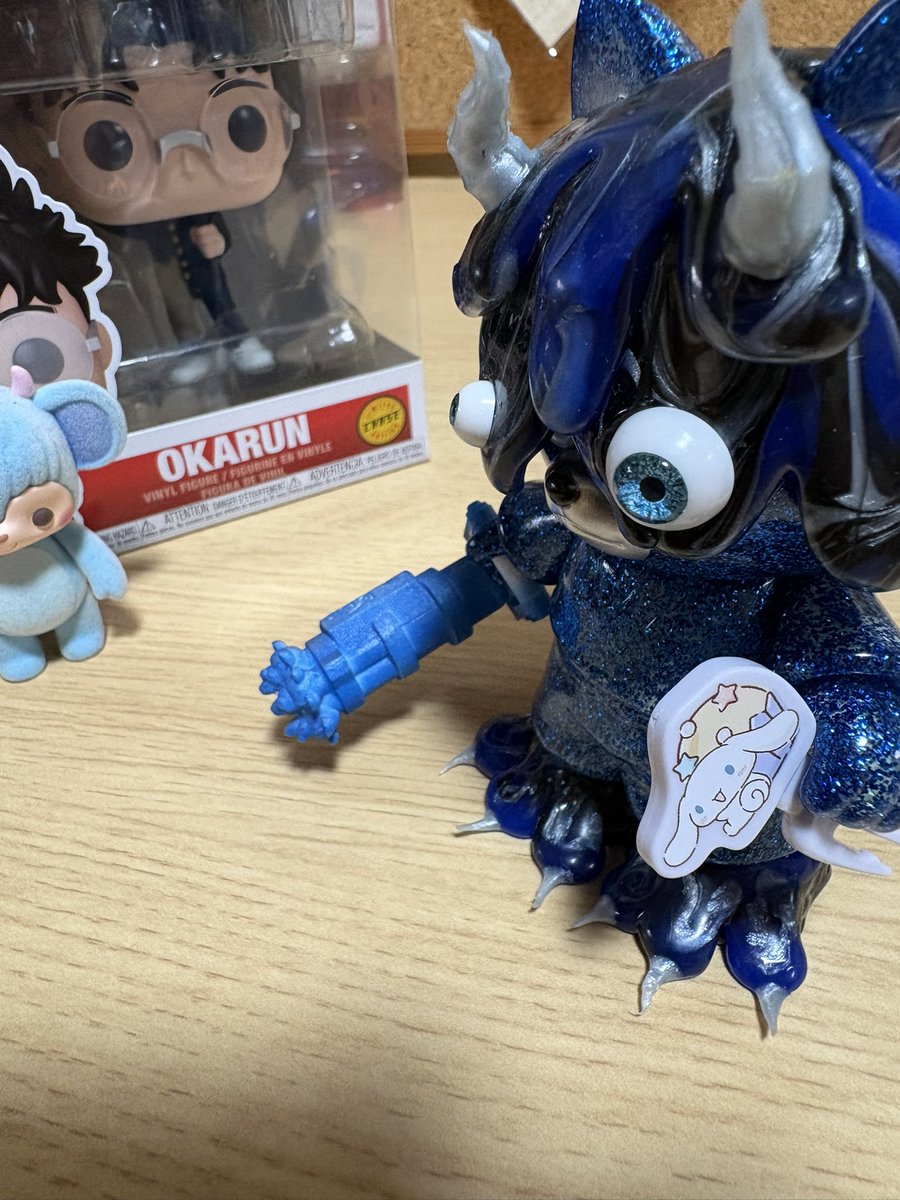 garakuta190's tweet image. 「ガトリングもってるけど こわくないよぉ〜」「キャストオフ！」『てぇっ〜ー！』
「キャストオン！」ガシャーン…

#FunkyGeek x #mon ちゃんカスタムコラボ 青のラメ良き✨️