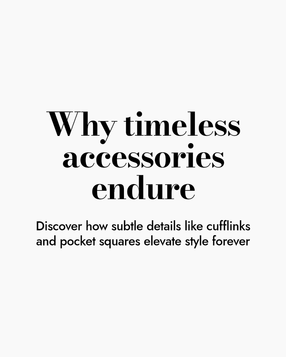 DapperEssential's tweet image. Why do classic accessories never lose appeal? Timeless pieces like cufflinks and pocket squares work because they add subtle sophistication that never goes out of style. They raise your look effortlessly, proving some details truly never fade. #mensfashion #dapper