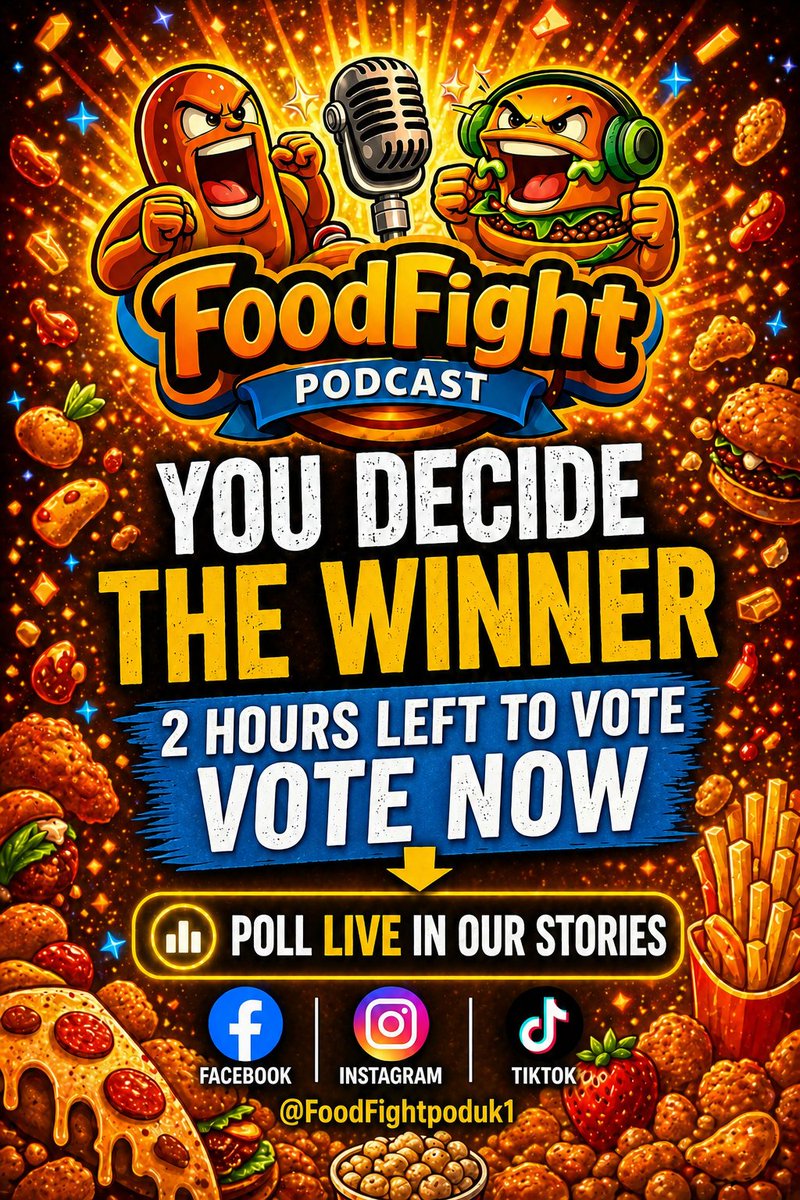 stestaner's tweet image. Check out the @FoodfightPoduk 
Food vs food
Drinks vs drinks

#food #podcast #debate #pollvotes