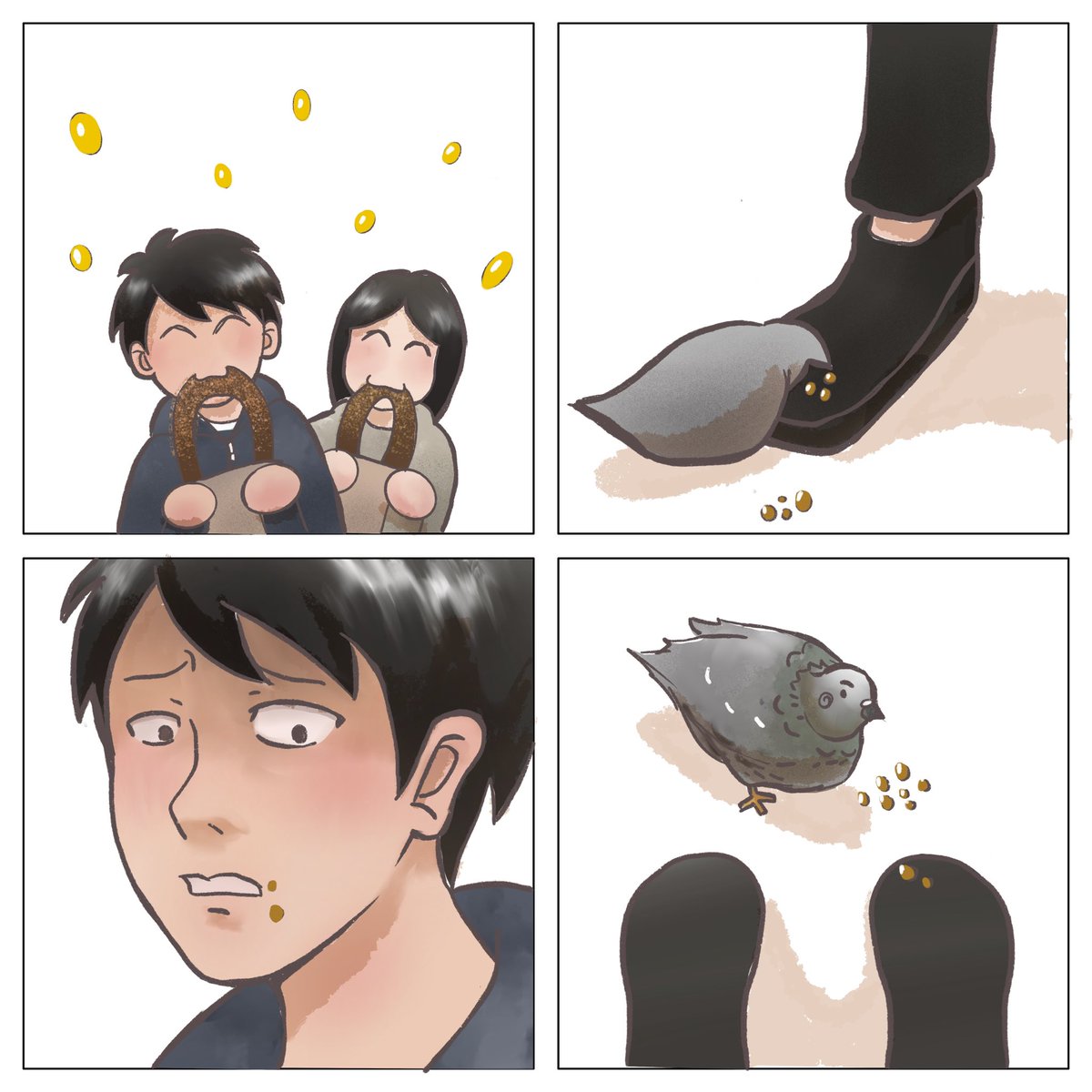 Bas_Panitan's tweet photo. Japan Diary Sketch 2024 EP.3
Chubby pigeons in Japan 🐦 Well-fed and fluffy from the cold, they puff up and look extra round 😂
#japan #diary #sketch #manga #pigeon https://t.co/tTvi1VOl8o