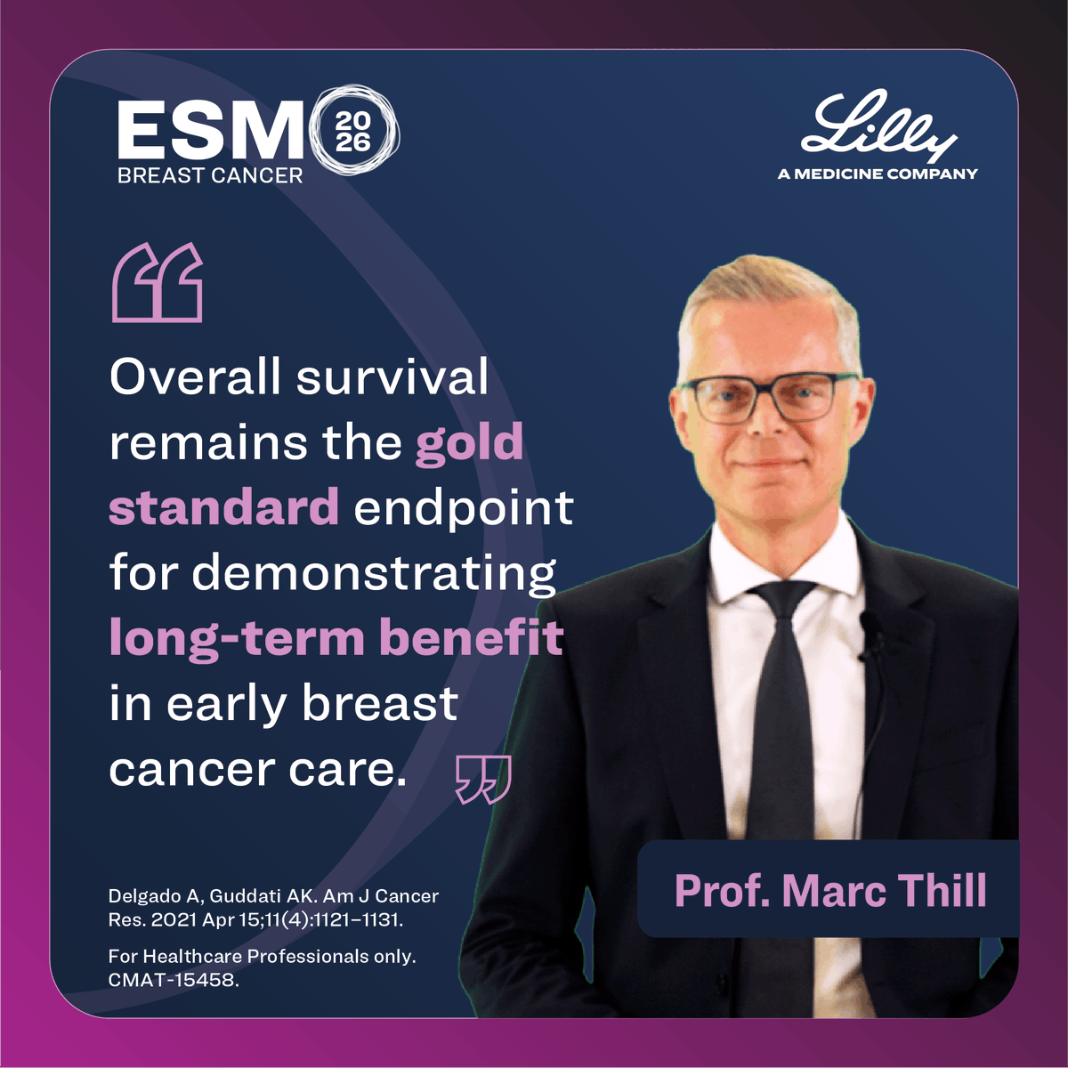 LillyOncInt's tweet image. How important is overall survival in #EarlyBreastCancer? 

Overall survival plays a central role in shaping treatment decisions and defining meaningful outcomes in curative settings.  

Follow us for more on #ESMOBreast26.