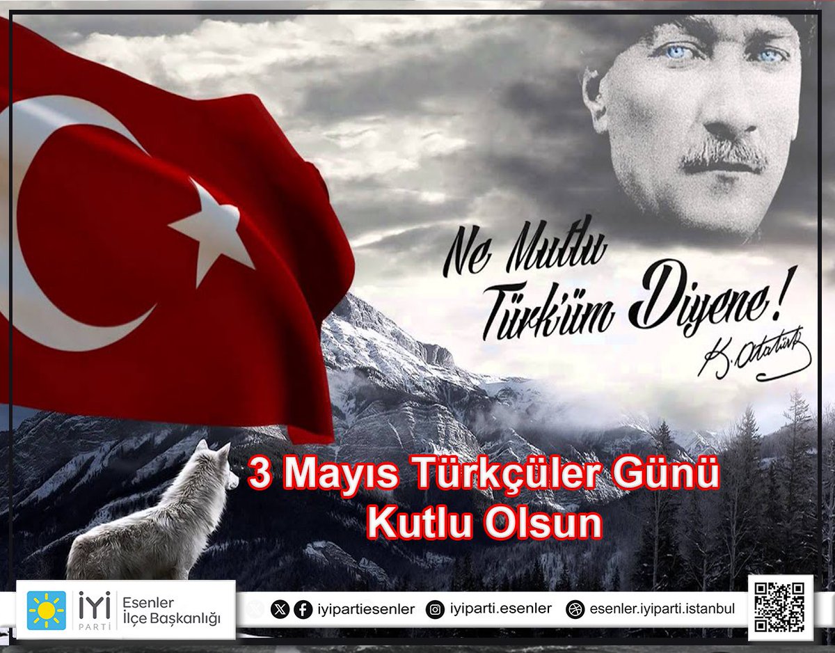 #3Mayıs Türkçülük Günü; milletimizin birliğini, dilimizin kudretini ve milli şuuru hatırlatan anlamlı bir gündür. Türk milletinin varlığına hizmet eden tüm gönül erlerini saygı ve rahmetle anıyoruz. 3 Mayıs Türkçülük Günü kutlu olsun.
