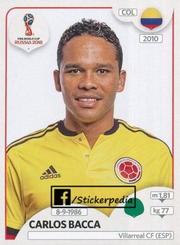Stickerpedia1's tweet image. Carlos Bacca
Colombia WC 2018 #panini