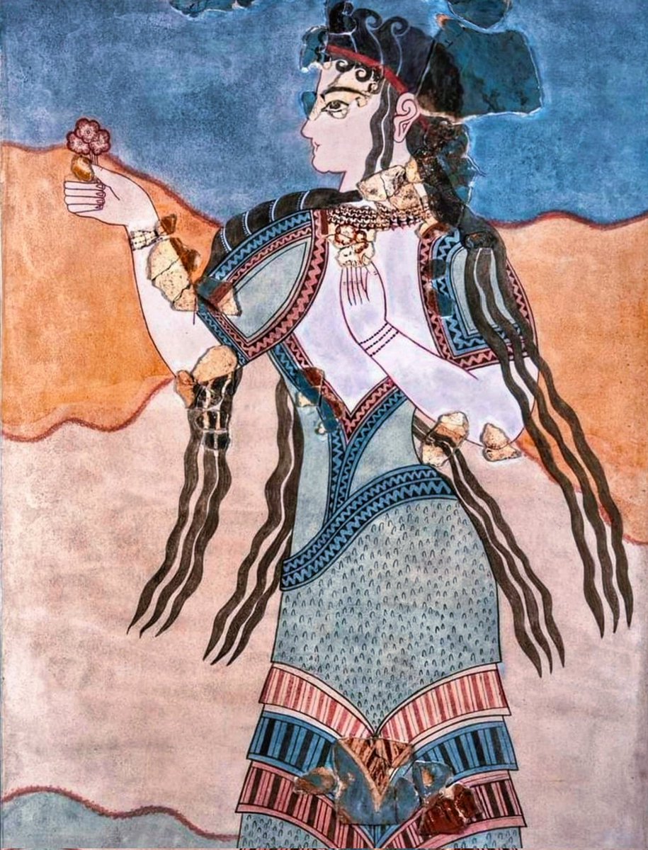 Detail from the "Procession of Women" fresco, from the Mycenaean palace of Thebes, 14th-13th c. BC

Archaeological Museum of Thebes