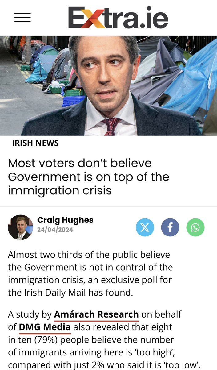 In 2024, 79% of Irish people believed that the number of immigrants arriving to Ireland was too high, today according to a poll, 79% of people believe that the government are right to be winding down supports for Ukrainians. We should never have been treated like second class