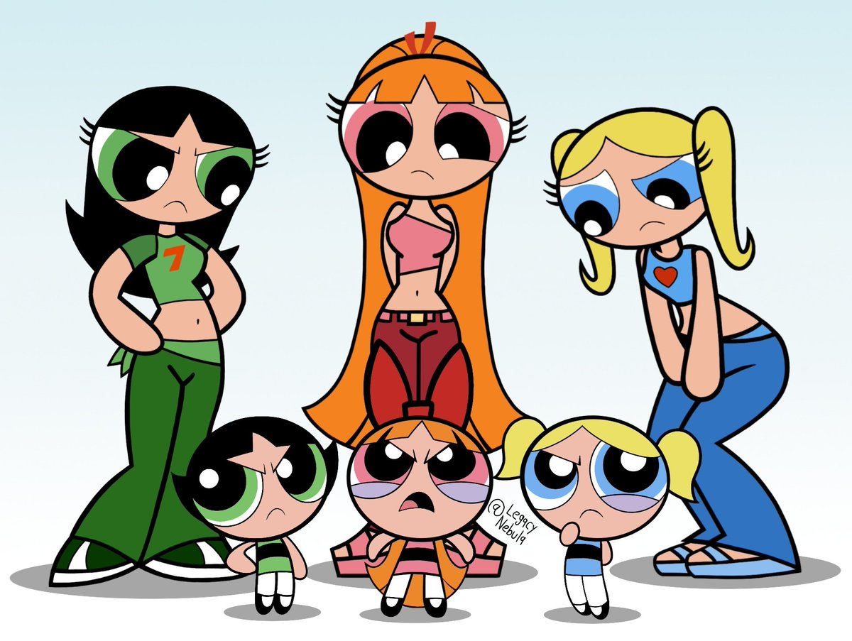 legacy_nebula's tweet image. Sometimes meeting your possible future selves isn't all it's cracked up to be...

#powerpuffgirls #ppg #fanart