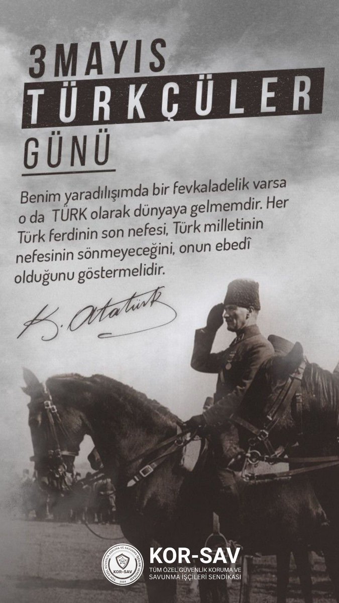 korsav628's tweet photo. Milletimizin şanlı tarihine, kültürüne ve değerlerine sahip çıkan herkesin 3 Mayıs Türkçüler Günü kutlu olsun. https://t.co/Zmxhsbkxqb